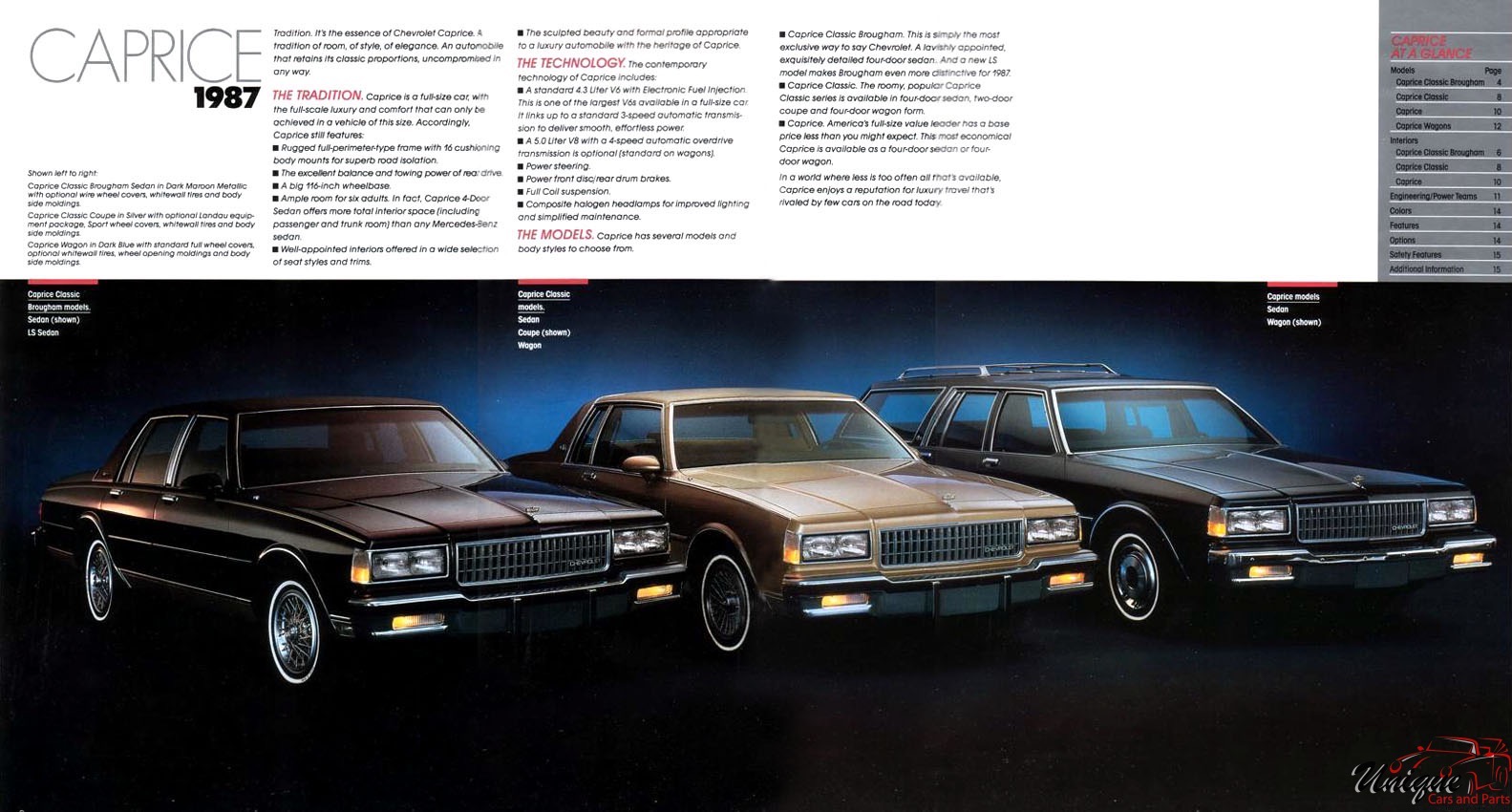 1987 Chevrolet Caprice Classic Brochure Page 6